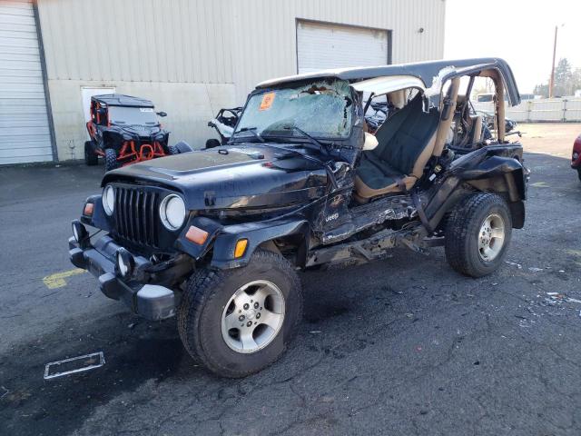 1J4FA59S72P733966 - 2002 JEEP WRANGLER / SAHARA BLACK photo 1