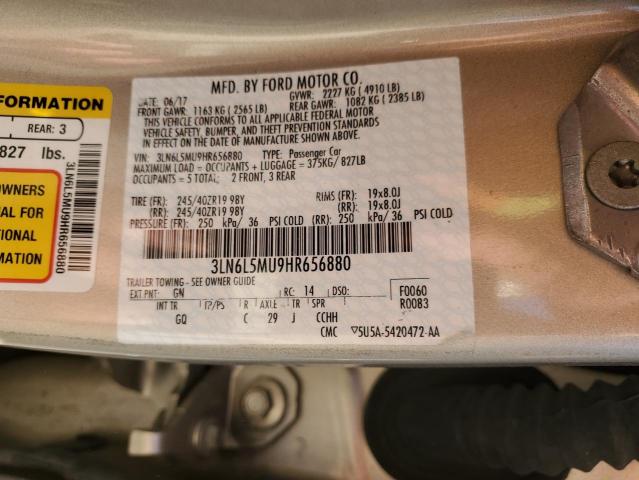 3LN6L5MU9HR656880 - 2017 LINCOLN MKZ HYBRID RESERVE GOLD photo 12