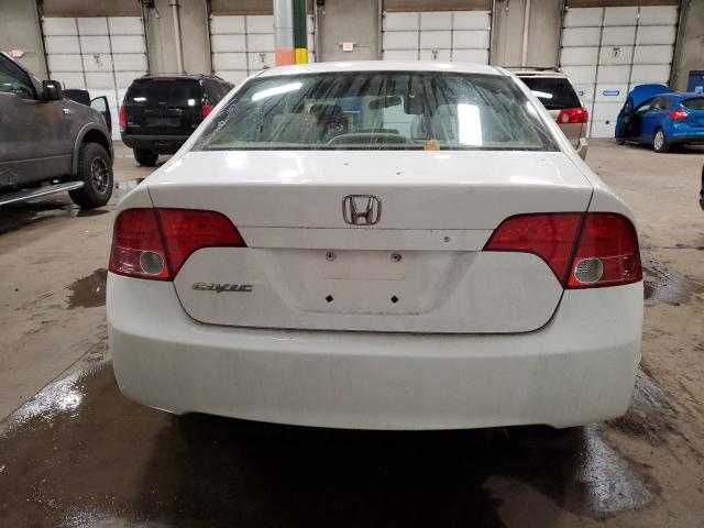 2HGFA16587H508854 - 2007 HONDA CIVIC LX WHITE photo 6