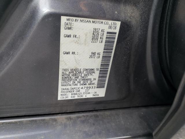 1N4AL3AP1JC479933 - 2018 NISSAN ALTIMA 2.5 GRAY photo 12