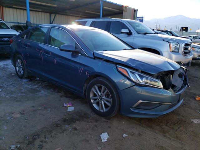 5NPE24AF6GH335691 - 2016 HYUNDAI SONATA SE BLUE photo 4