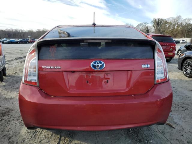 JTDKN3DU1C0336740 - 2012 TOYOTA PRIUS RED photo 6