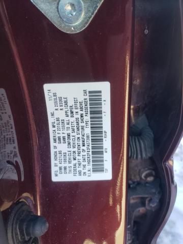 1HGCR2F83FA073881 - 2015 HONDA ACCORD EXL BURGUNDY photo 12