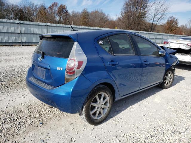 JTDKDTB3XC1019904 - 2012 TOYOTA PRIUS C BLUE photo 3