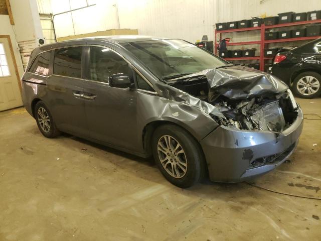 5FNRL5H43DB058758 - 2013 HONDA ODYSSEY EX GRAY photo 4