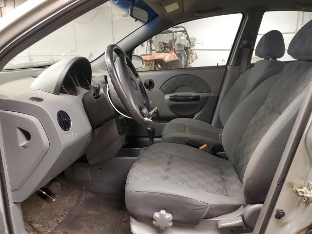 KL1TD52615B469598 - 2005 CHEVROLET AVEO BASE SILVER photo 7
