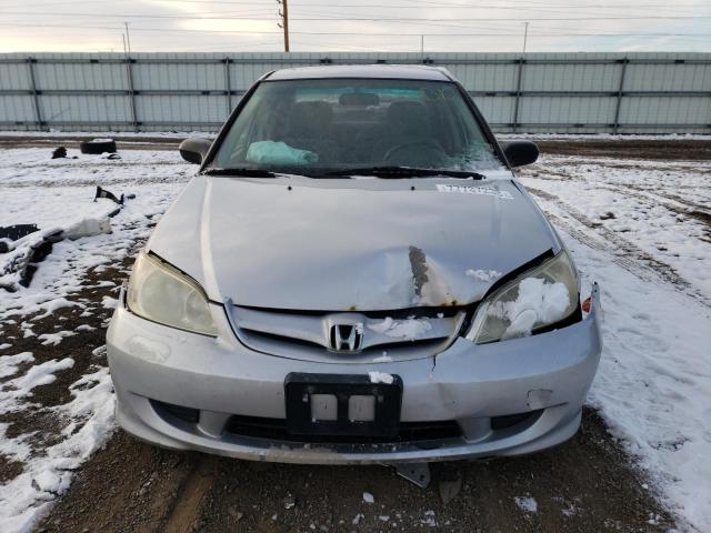 2HGES16655H622633 - 2005 HONDA CIVIC LX SILVER photo 5