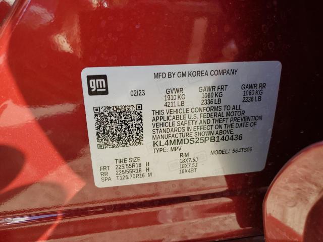 KL4MMDS25PB140436 - 2023 BUICK ENCORE GX SELECT BURGUNDY photo 13