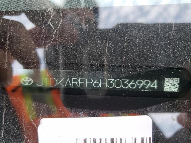 JTDKARFP6H3036994 - 2017 TOYOTA PRIUS PRIM 银色 照片 12