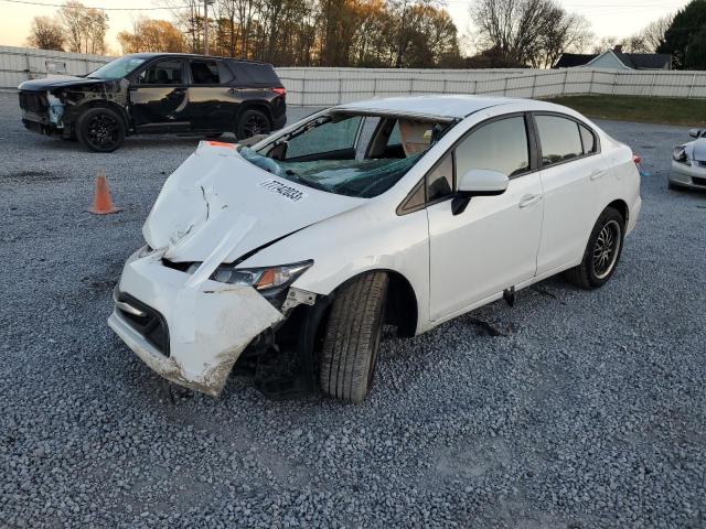 19XFB2F52EE006576 - 2014 HONDA CIVIC LX WHITE photo 1