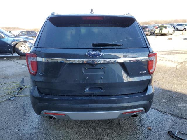 1FM5K8D88HGB66263 - 2017 FORD EXPLORER XLT BLACK photo 6