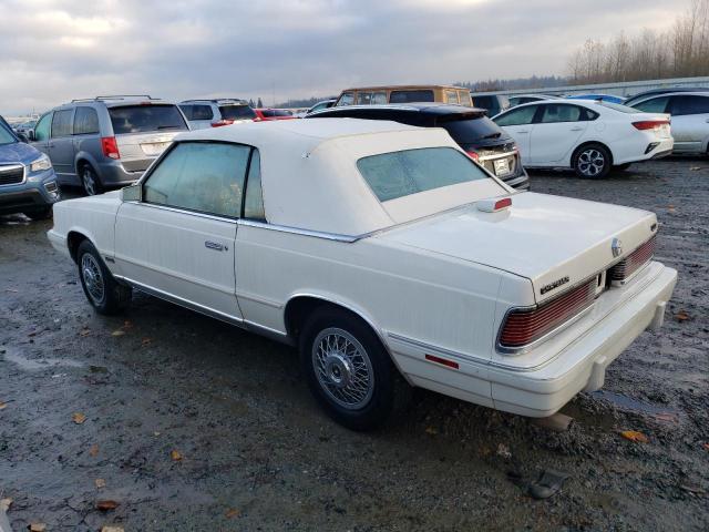 1C3BC55E1GG293866 - 1986 CHRYSLER LEBARON WHITE photo 2