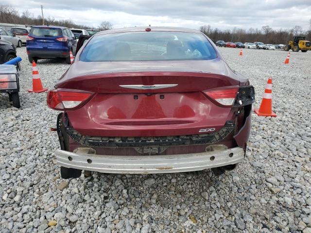 1C3CCCAB9FN521160 - 2015 CHRYSLER 200 LIMITED BURGUNDY photo 6