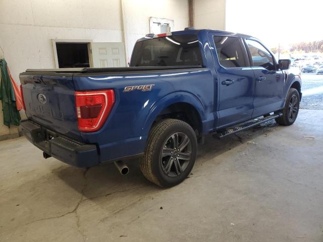 1FTFW1E51NKE86395 - 2022 FORD F150 SUPERCREW BLUE photo 3