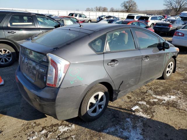 JTDKN3DU1D1733361 - 2013 TOYOTA PRIUS GRAY photo 3