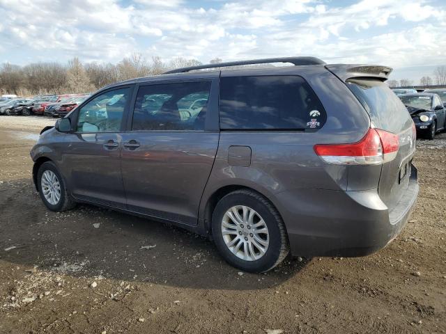 5TDYK3DC5CS227849 - 2012 TOYOTA SIENNA XLE GRAY photo 2