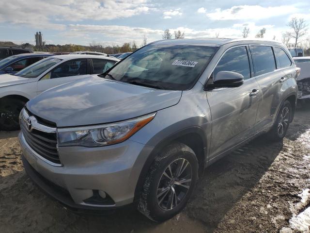5TDJKRFH5GS306358 - 2016 TOYOTA HIGHLANDER XLE SILVER photo 1