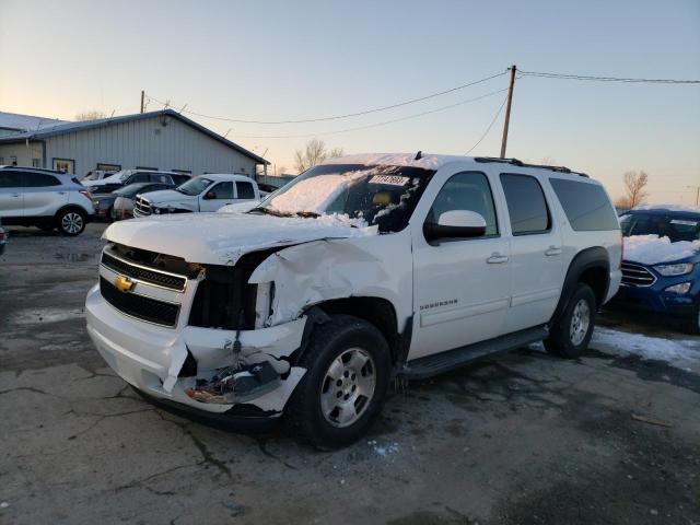 1GNSKJE73DR134394 - 2013 CHEVROLET SUBURBAN K1500 LT WHITE photo 1