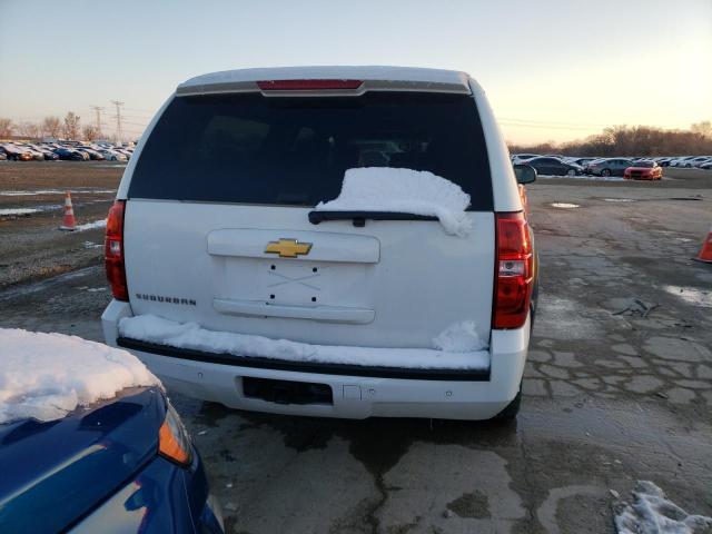 1GNSKJE73DR134394 - 2013 CHEVROLET SUBURBAN K1500 LT WHITE photo 6