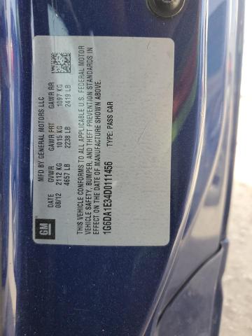 1G6DA1E34D0111456 - 2013 CADILLAC CTS BLUE photo 12