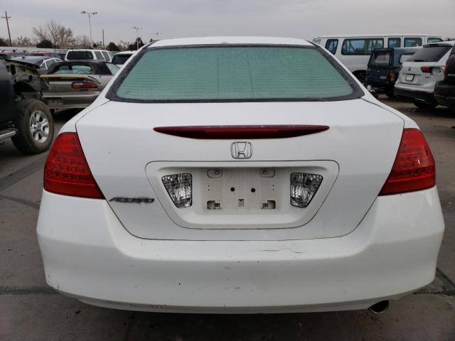 1HGCM56407A211990 - 2007 HONDA ACCORD LX WHITE photo 6