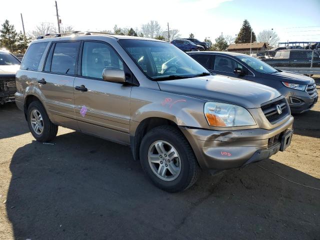 2HKYF18533H574106 - 2003 HONDA PILOT EXL GOLD photo 4