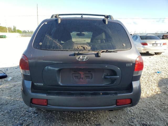 KM8SC13E36U040566 - 2006 HYUNDAI SANTA FE GLS GRAY photo 6