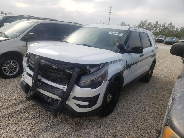 1FM5K8AR1KGB23419 - 2019 FORD EXPLORER POLICE INTERCEPTOR WHITE photo 1