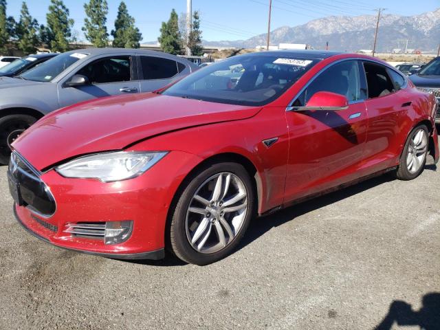 5YJSA1E17FF116447 - 2015 TESLA MODEL S RED photo 1