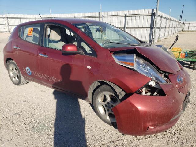 JN1AZ0CP4BT002003 - 2011 NISSAN LEAF SV RED photo 4