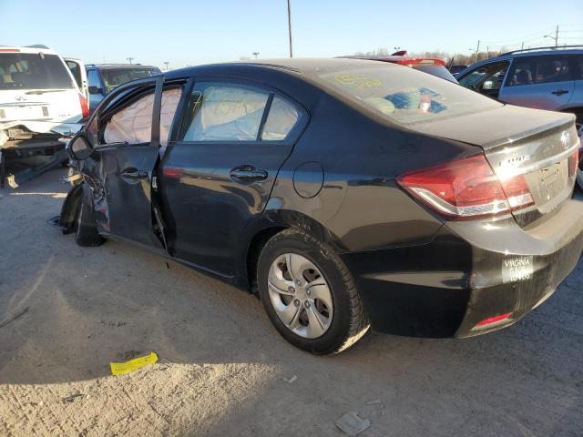 2HGFB2F58DH572987 - 2013 HONDA CIVIC LX BLACK photo 2