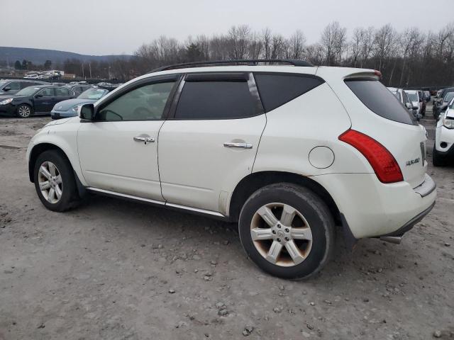 JN8AZ08W77W604465 - 2007 NISSAN MURANO SL WHITE photo 2