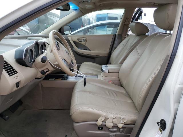 JN8AZ08W77W604465 - 2007 NISSAN MURANO SL WHITE photo 7