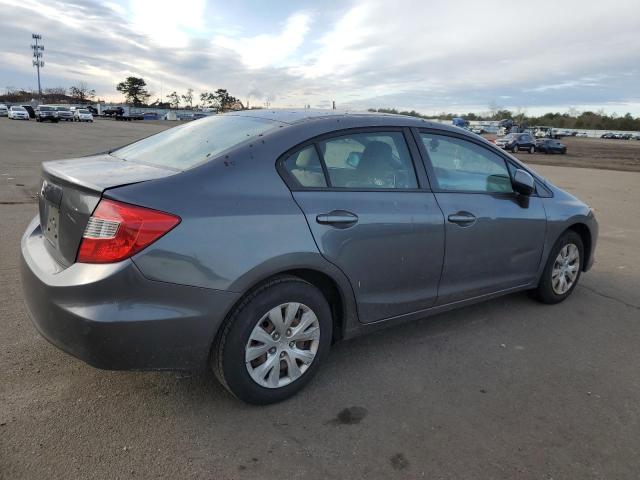 19XFB2F55CE326620 - 2012 HONDA CIVIC LX GRAY photo 3