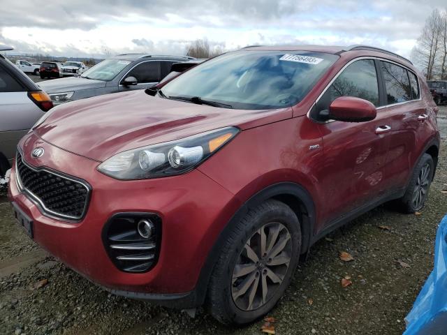 KNDPNCAC1H7054467 - 2017 KIA SPORTAGE EX BURGUNDY photo 1