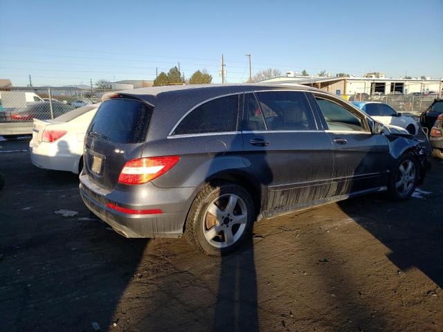 4JGCB6FE8BA130758 - 2011 MERCEDES-BENZ R 350 4MATIC GRAY photo 3