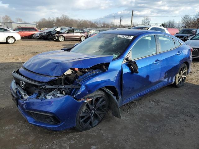 2HGFC2F87MH502212 - 2021 HONDA CIVIC SPORT BLUE photo 1