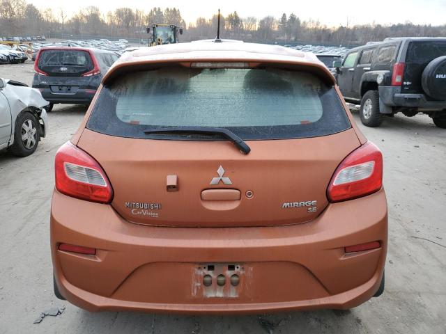 ML32A4HJXHH006804 - 2017 MITSUBISHI MIRAGE SE ORANGE photo 6