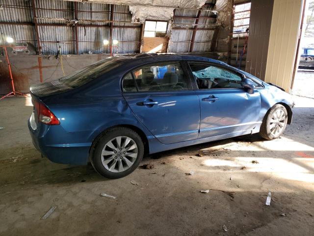 2HGFA16849H531125 - 2009 HONDA CIVIC EX BLUE photo 3