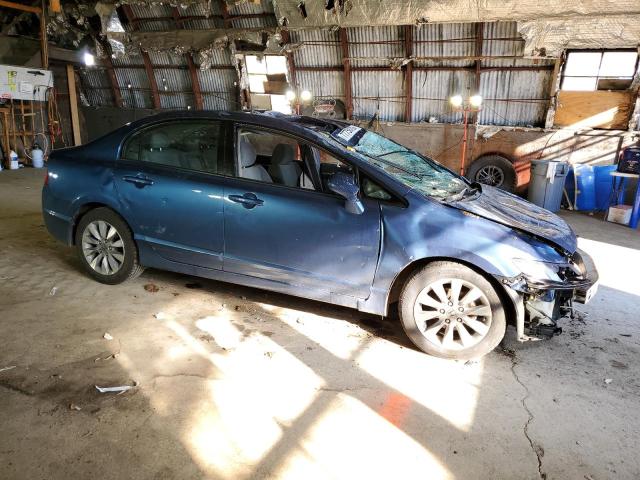 2HGFA16849H531125 - 2009 HONDA CIVIC EX BLUE photo 4