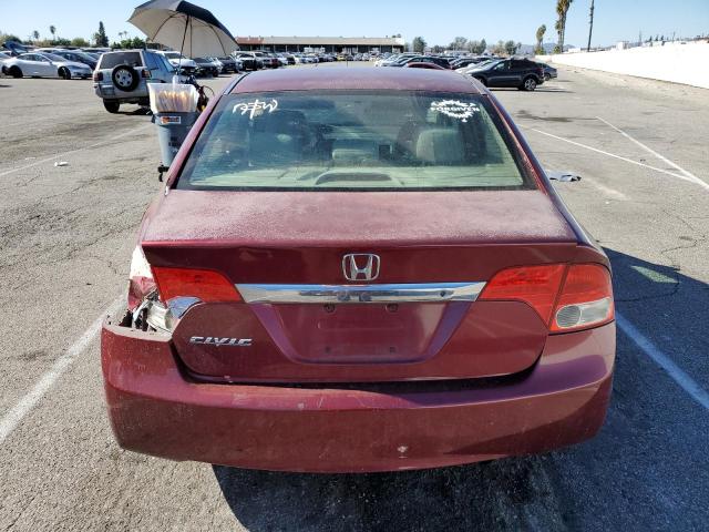 19XFA1F54AE068732 - 2010 HONDA CIVIC LX BURGUNDY photo 6