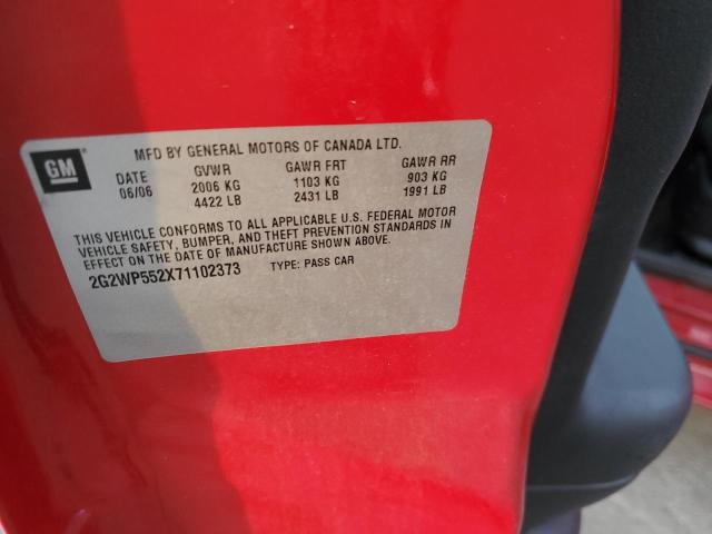 2G2WP552X71102373 - 2007 PONTIAC GRAND PRIX 红色 照片 12