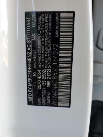 W1N4N4GB6MJ164072 - 2021 MERCEDES-BENZ GLA 250 WHITE photo 12