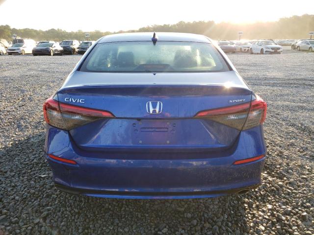 2HGFE2F56NH531184 - 2022 HONDA CIVIC SPORT BLUE photo 6