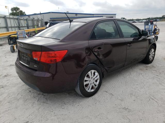 KNAFU4A25A5312242 - 2010 KIA FORTE EX BURGUNDY photo 3