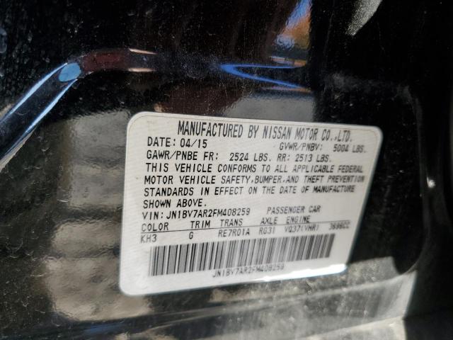 JN1BV7AR2FM408259 - 2015 INFINITI Q50 BASE Schwarz Foto 12