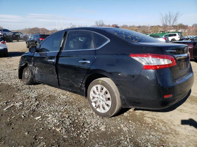 3N1AB7AP7DL721365 - 2013 NISSAN SENTRA S BLACK photo 2