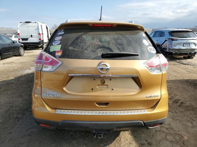 KNMAT2MV3FP505429 - 2015 NISSAN ROGUE S GOLD photo 6