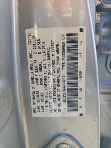 1HGCP2F34AA132911 - 2010 HONDA ACCORD LX SILVER photo 12