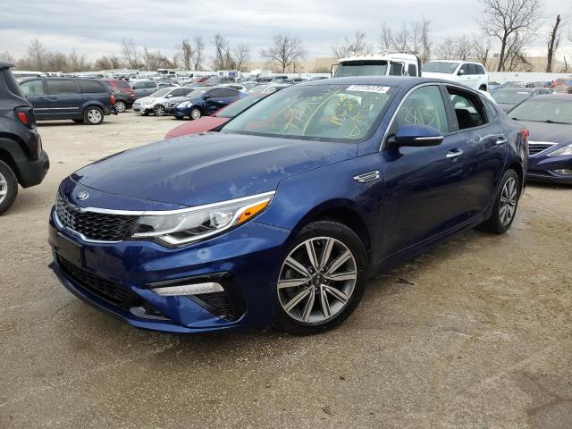 5XXGT4L35KG365097 - 2019 KIA OPTIMA LX BLUE photo 1